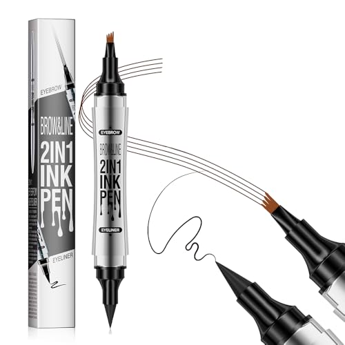 KBRPEY Microblading Augenbrauenstift 2-in-1 Dual-Ended mit 4 Gabelspitzen Wasserdichter Schweißfester Wischfest Langanhaltenden Augenbrauenstift ein erzeugt Natürliche Augenbrauen KBRPEY Microblading Augenbrauenstift 2-in-1 Dual-Ended mit 4 Gabelspitzen Wasserdichter Schweißfester Wischfest Langanhaltenden Augenbrauenstift ein erzeugt Natürliche Augenbrauen von KBRPEY