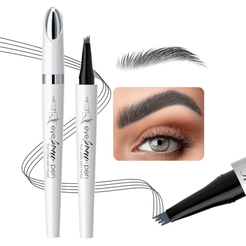 KBRPEY Microblading Augenbrauenstift Wasserdichter Schweißfester Wischfest 3D Augenbrauenstift mit 4 Gabelspitzen Erzeugt Mühelos Natürlich Aussehende Brauen Langlebig Feiner KBRPEY Microblading Augenbrauenstift Wasserdichter Schweißfester Wischfest 3D Augenbrauenstift mit 4 Gabelspitzen Erzeugt Mühelos Natürlich Aussehende Brauen Langlebig Feiner von KBRPEY