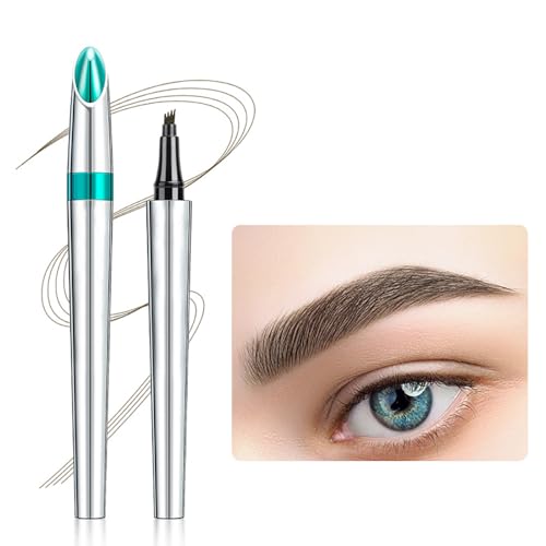KBRPEY Präzisions Augenbrauenstift 4zinken Mikrospitzen Wasserfest 36h Langanhaltend Metallic Augenbrauen Tattoo Liner von KBRPEY