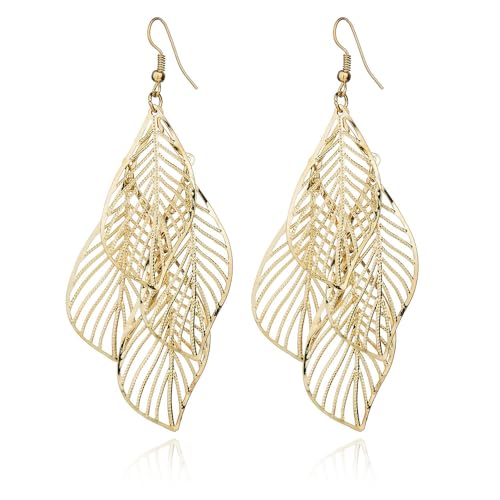 KBRPEY Ohrringe Hängend Ohrringe Feines Schmuck Minimalistische Ohrringe Hypoallergene Ohrringe Kette für Damen Frauen Teenager von KBRPEY