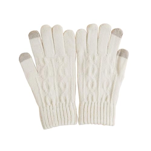 Winterhandschuhe Herren und Damen Strickhandschuhe Thermo Reithandschuhe Damen Touchscreen Handschuhe Anti-Rutsch Winddicht Handschuhe Herren Kaltes Wetter zum Autofahren Skifahren Arbeiten Outdoor von KBRPEY