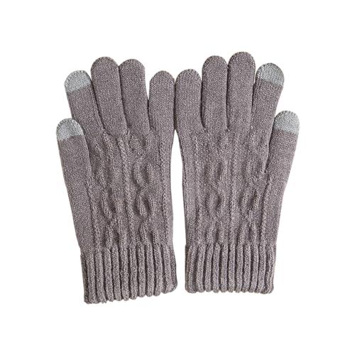 Winterhandschuhe Herren und Damen Strickhandschuhe Thermo Reithandschuhe Damen Touchscreen Handschuhe Anti-Rutsch Winddicht Handschuhe Herren Kaltes Wetter zum Autofahren Skifahren Arbeiten Outdoor von KBRPEY