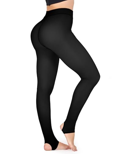 KBVOT Thermo Strumpfhose Damen Winter Thermostrumpfhosen Gefütterte Strumpfhosen Wärme Fleece Strumpfhose Gefälschte Durchscheinend Pantyhose High Waist Dicke Leggins(XS-2XL) von KBVOT