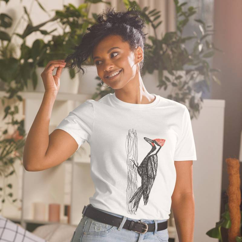 Helmspecht Kurzarm T-Shirt - Geschenk Für Vogelbeobachter, Vogelliebhaber, Vogel-Nerd, Naturliebhaber, Natur-Nerd, Naturschutz von KBWILD