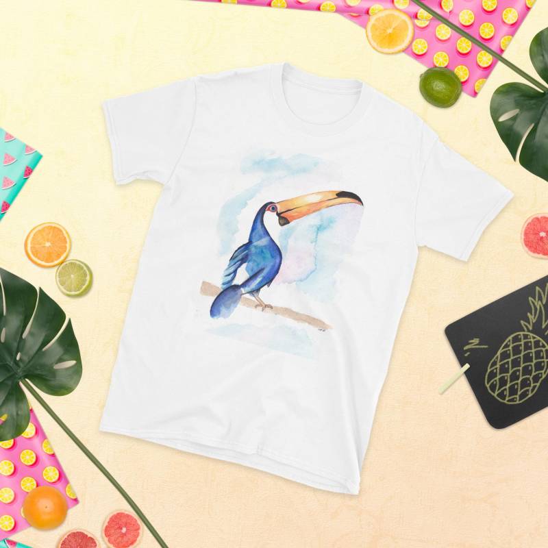 Tukan Aquarell Kurzarm-T-Shirt, Geschenk Für Vogelbeobachter, Vogelliebhaber, Vogel-Nerd, Naturliebhaber, Natur-Nerd, Naturschutz von KBWILD