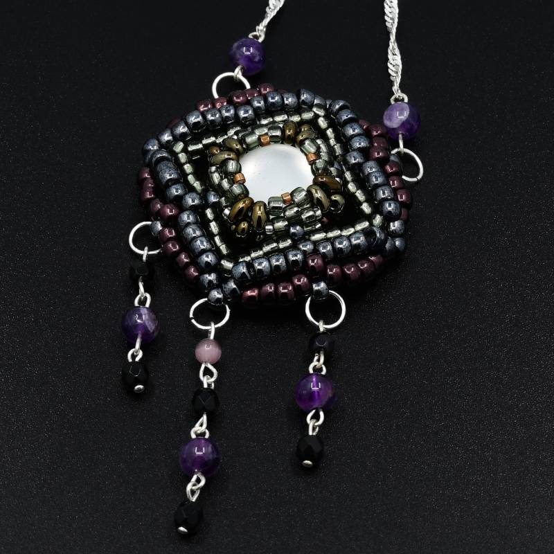 Handgemachte Perlenkette. Perlengewebte Boho-Halskette. Handgemachter Schmuck. Statement Kette. Mama Geschenk Von Tochter. Für. Für von KBeadedJewellery