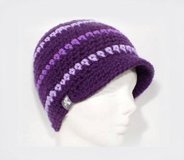 Spitzen Beanie - Pflaume, Lila & Lila Häkeln Winter Peak Schiebermütze Hut Snowboard Ski Surf Skate von KBeanies