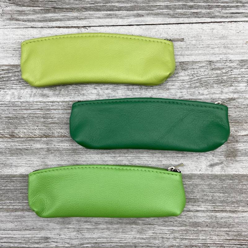 Handgefertigte Ledertasche Mit Reißverschluss - Federmäppchen, Kosmetiktasche, Brillenetui Aus Echtem Vollleder, Hergestellt in Den Usa von KBellumLeatherDesign