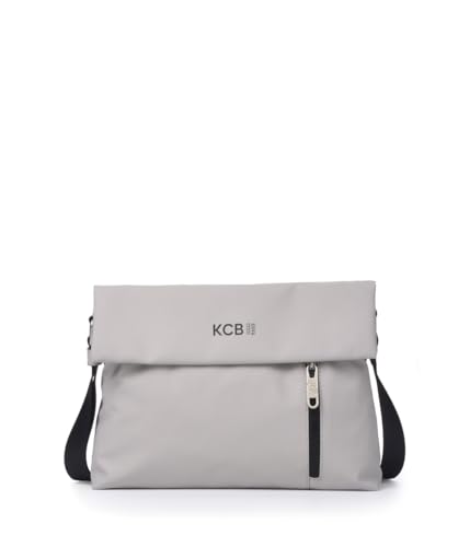 KCB Diebstahlsichere Schultertasche, mittelgroß, 100 % vegan, beige von KCB