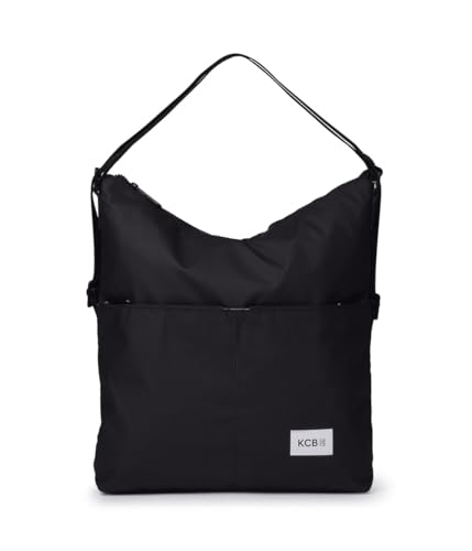 KCB Doppel-Rucksack | vielseitig und praktisch | mehrere Reißverschlusstaschen | robustes Material | verstellbare Griffe | 100 % vegan, Schwarz , Large von KCB