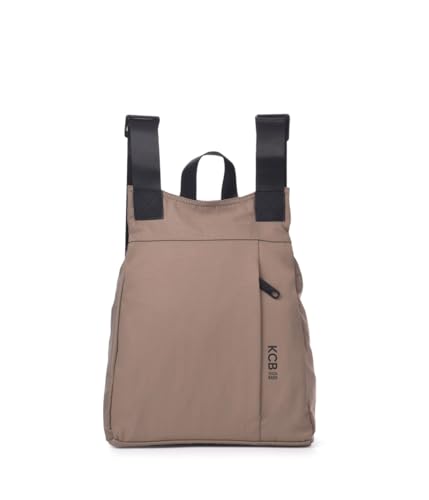 KCB Maze Kleiner Diebstahlschutz-Rucksack | 100 % vegan | kompakter Rucksack für Damen mit zusätzlicher Sicherheit, Taupe von KCB