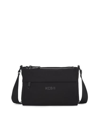 KCB Maze Umhängetasche | Geräumiges und praktisches Design | Mehrzwecktaschen | Vielzahl von Fächern | verstellbare Griffe | 100 % vegan, Schwarz , Einheitsgröße von KCB