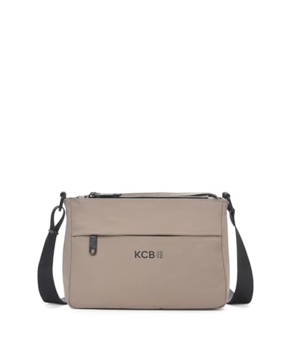 KCB Maze Umhängetasche | Geräumiges und praktisches Design | Mehrzwecktaschen | Vielzahl von Fächern | verstellbare Griffe | 100 % vegan, Taupe, Einheitsgröße von KCB