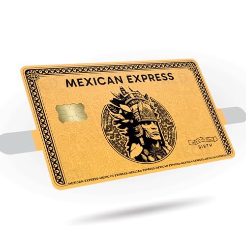 KCD Mexican Express Kreditkartenhaut – Gold oder Silber Aztekenkrieger Design – Aufkleber Cover Wrap Wrap 3er-Pack – CCS029 (Gold) von KCD