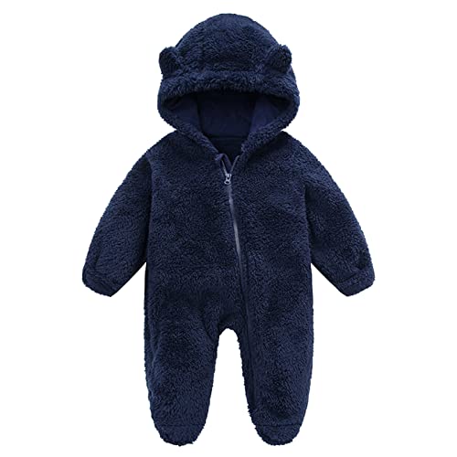 KCDING Schneeanzug Jungen Baby Winteroverall Mädchen Jumpsuit Winter Schlafstrampler Mit Füßen Winter Baby Onesie Strampler Junge Jacke Jungen von KCDING