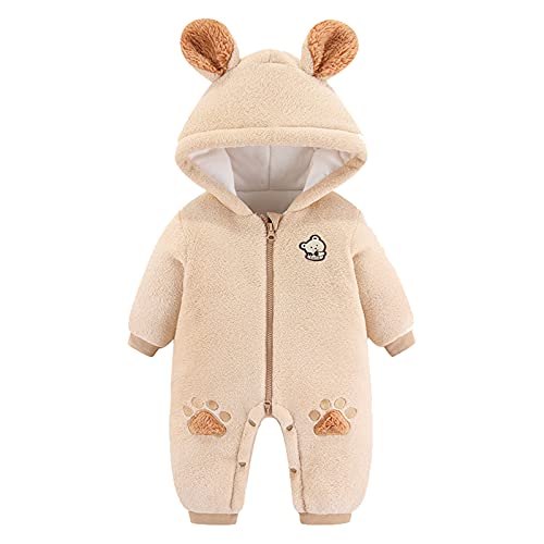 Wollwalk Overall Baby Schneeanzug Baby Mädchen Jumpsuit Baby Schlafstrampler Mit Füßen Baby Onesie Kurzarm Strampler Baby Fleecejacke Kinder von KCDING