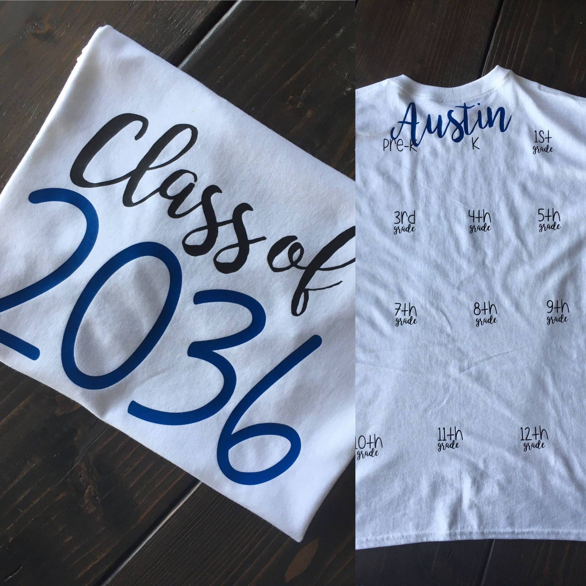 Schulanfang Shirt Klasse Von 2035, 2036, 2037 Oder Einem Anderen Jahrgang Mit Mir Wachsen. Graduierung Shirt. Letzter Schultag Kindergartenshirt von KCDesignsCoShop