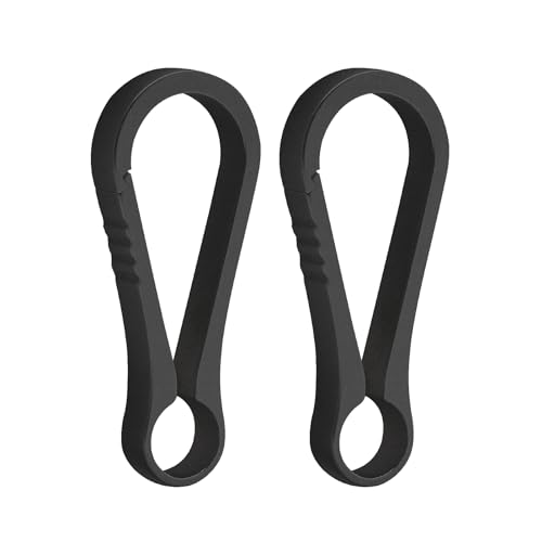 KCFEV 2 PCS Schwarz Titan Karabiner Schlüsselanhänger Schlüsselclip, Schlüsselanhänger Clips Schlüsselhaken Halter KCFEV 2 PCS Schwarz Titan Karabiner Schlüsselanhänger Schlüsselclip, Schlüsselanhänger Clips Schlüsselhaken Halter von KCFEV