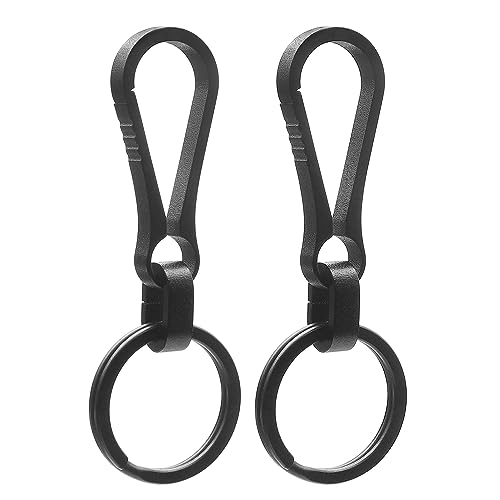KCFEV 2 PCS Schwarz Titan Karabiner Schlüsselanhänger Schlüsselclip mit Schlüsselring, Schlüsselanhänger Clips Schlüsselhaken Halter KCFEV 2 PCS Schwarz Titan Karabiner Schlüsselanhänger Schlüsselclip mit Schlüsselring, Schlüsselanhänger Clips Schlüsselhaken Halter von KCFEV