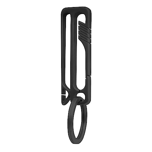 KCFEV Schwarz Titan Gürtel Schlüsselhalter Heavy Duty Quick Release Schlüsselanhänger Clip mit Schlüsselring von KCFEV