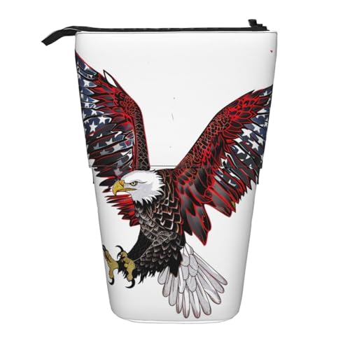 KCGSDEGV Adler und Flagge Drucke Stehend Erweiterbar Federmäppchen Organizer für Schulstifte, Make-up & Reisen für Studenten & Künstler, Schwarz , Einheitsgröße, Schulranzen KCGSDEGV Adler und Flagge Drucke Stehend Erweiterbar Federmäppchen Organizer für Schulstifte, Make-up & Reisen für Studenten & Künstler, Schwarz , Einheitsgröße, Schulranzen von KCGSDEGV