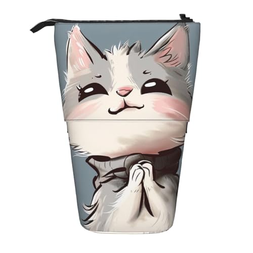 KCGSDEGV Cartoon-Katzen-Drucke, stehend, erweiterbar, Federmäppchen, Organizer für Schulstifte, Make-up und Reisen, für Studenten und Künstler, Schwarz , Einheitsgröße, Schulranzen KCGSDEGV Cartoon-Katzen-Drucke, stehend, erweiterbar, Federmäppchen, Organizer für Schulstifte, Make-up und Reisen, für Studenten und Künstler, Schwarz , Einheitsgröße, Schulranzen von KCGSDEGV