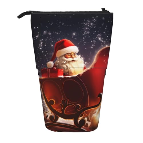 KCGSDEGV Christmas Magic Prints Stehendes erweiterbares Federmäppchen Organizer für Schulstifte, Make-up & Reisen für Studenten & Künstler, Schwarz , Einheitsgröße, Schulranzen KCGSDEGV Christmas Magic Prints Stehendes erweiterbares Federmäppchen Organizer für Schulstifte, Make-up & Reisen für Studenten & Künstler, Schwarz , Einheitsgröße, Schulranzen von KCGSDEGV