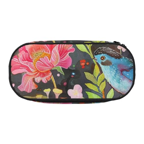 KCGSDEGV Federmäppchen, Motiv: Garten mit Vogel- und Blumendrucken, Schreibwaren-Organizer, Stifte-Tasche, Make-up-Tasche für Reisen, Schule, Arbeit, Schwarz , Einheitsgröße, Schulranzen KCGSDEGV Federmäppchen, Motiv: Garten mit Vogel- und Blumendrucken, Schreibwaren-Organizer, Stifte-Tasche, Make-up-Tasche für Reisen, Schule, Arbeit, Schwarz , Einheitsgröße, Schulranzen von KCGSDEGV