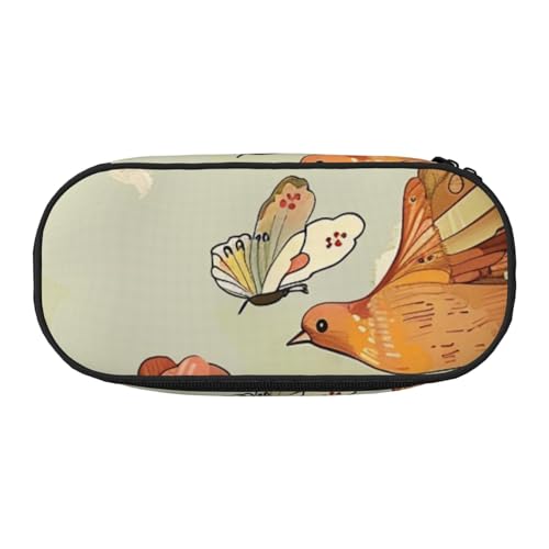 KCGSDEGV Federmäppchen, Motiv: Henne fliegende Schmetterlinge unter Blumen, Drucke, Schreibwaren, Organizer, Stifttasche, Make-up-Tasche für Reisen, Schule, Arbeit, Schwarz , Einheitsgröße, KCGSDEGV Federmäppchen, Motiv: Henne fliegende Schmetterlinge unter Blumen, Drucke, Schreibwaren, Organizer, Stifttasche, Make-up-Tasche für Reisen, Schule, Arbeit, Schwarz , Einheitsgröße, von KCGSDEGV