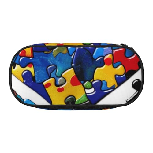 KCGSDEGV Federmäppchen für Autismus-Bewusstsein, Puzzleteile, Herz-Drucke, Schreibwaren, Organizer, Stifttasche, Make-up-Tasche für Reisen, Schule, Arbeit, Schwarz , Einheitsgröße, Schulranzen KCGSDEGV Federmäppchen für Autismus-Bewusstsein, Puzzleteile, Herz-Drucke, Schreibwaren, Organizer, Stifttasche, Make-up-Tasche für Reisen, Schule, Arbeit, Schwarz , Einheitsgröße, Schulranzen von KCGSDEGV