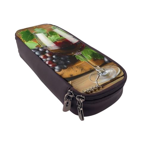 KCGSDEGV Federmäppchen für Studenten, Mädchen, Jungen, niedliches Leder-Federmäppchen für Schule, Arbeit, Reisen, Schwarz , Einheitsgröße, Schulranzen von KCGSDEGV