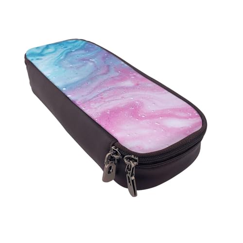 KCGSDEGV Federmäppchen für Studenten, Mädchen, Jungen, niedliches Leder-Federmäppchen für Schule, Arbeit, Reisen, Schwarz , Einheitsgröße, Schulranzen von KCGSDEGV