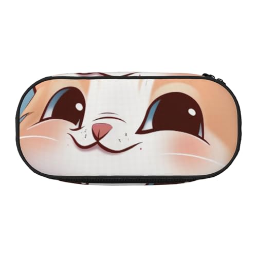 KCGSDEGV Federmäppchen mit Cartoon-Katzen-Aufdruck, Schreibwaren-Organizer, Stifttasche, Make-up-Tasche für Reisen, Schule, Arbeit, Schwarz , Einheitsgröße, Schulranzen von KCGSDEGV