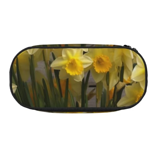 KCGSDEGV Federmäppchen mit Strauß Narzissen, Schreibwaren, Organizer, Stifttasche, Make-up-Tasche für Reisen, Schule, Arbeit, Schwarz , Einheitsgröße, Schulranzen KCGSDEGV Federmäppchen mit Strauß Narzissen, Schreibwaren, Organizer, Stifttasche, Make-up-Tasche für Reisen, Schule, Arbeit, Schwarz , Einheitsgröße, Schulranzen von KCGSDEGV