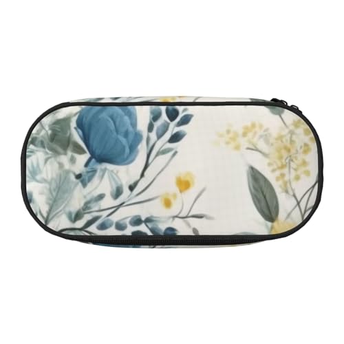 KCGSDEGV Federmäppchen mit blauem Blumenmuster, Rosenmuster, Schreibwaren, Organizer, Stiftebeutel, Make-up-Tasche für Reisen, Schule, Arbeit, Schwarz , Einheitsgröße, Schulranzen KCGSDEGV Federmäppchen mit blauem Blumenmuster, Rosenmuster, Schreibwaren, Organizer, Stiftebeutel, Make-up-Tasche für Reisen, Schule, Arbeit, Schwarz , Einheitsgröße, Schulranzen von KCGSDEGV