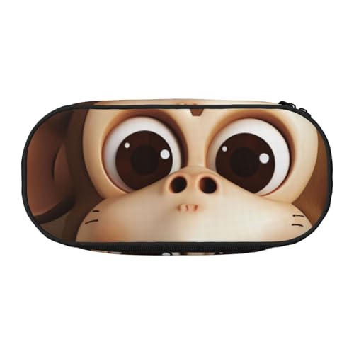 KCGSDEGV Federmäppchen mit niedlichem Affen-Aufdruck, Schreibwaren-Organizer, Stifttasche, Make-up-Tasche für Reisen, Schule, Arbeit, Schwarz , Einheitsgröße, Schulranzen KCGSDEGV Federmäppchen mit niedlichem Affen-Aufdruck, Schreibwaren-Organizer, Stifttasche, Make-up-Tasche für Reisen, Schule, Arbeit, Schwarz , Einheitsgröße, Schulranzen von KCGSDEGV