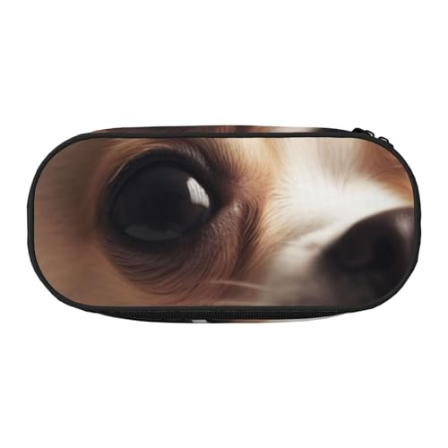 KCGSDEGV Federmäppchen mit niedlichem Chihuahua-Druck, Schreibwaren-Organizer, Stifte-Tasche, Make-up-Tasche für Reisen, Schule, Arbeit, Schwarz , Einheitsgröße, Schulranzen KCGSDEGV Federmäppchen mit niedlichem Chihuahua-Druck, Schreibwaren-Organizer, Stifte-Tasche, Make-up-Tasche für Reisen, Schule, Arbeit, Schwarz , Einheitsgröße, Schulranzen von KCGSDEGV