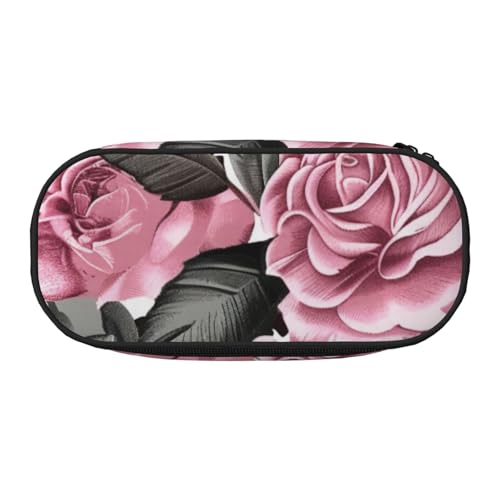 KCGSDEGV Federmäppchen mit niedlichem Rosenmuster, Leopardenmuster, Schreibwaren-Organizer, Stifttasche, Make-up-Tasche für Reisen, Schule, Arbeit, Schwarz , Einheitsgröße, Schulranzen KCGSDEGV Federmäppchen mit niedlichem Rosenmuster, Leopardenmuster, Schreibwaren-Organizer, Stifttasche, Make-up-Tasche für Reisen, Schule, Arbeit, Schwarz , Einheitsgröße, Schulranzen von KCGSDEGV