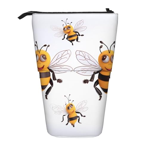 KCGSDEGV Funny Bees Prints Stehendes erweiterbares Federmäppchen Organizer für Schulstifte, Make-up & Reisen für Studenten & Künstler, Schwarz , Einheitsgröße, Schulranzen KCGSDEGV Funny Bees Prints Stehendes erweiterbares Federmäppchen Organizer für Schulstifte, Make-up & Reisen für Studenten & Künstler, Schwarz , Einheitsgröße, Schulranzen von KCGSDEGV