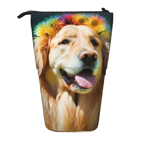 KCGSDEGV Golden Retriever Hunde-Drucke, Stehendes erweiterbares Federmäppchen, Organizer für Schulstifte, Make-up & Reisen für Schüler & Künstler, Schwarz , Einheitsgröße, Schulranzen KCGSDEGV Golden Retriever Hunde-Drucke, Stehendes erweiterbares Federmäppchen, Organizer für Schulstifte, Make-up & Reisen für Schüler & Künstler, Schwarz , Einheitsgröße, Schulranzen von KCGSDEGV