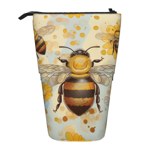 KCGSDEGV Honey Bee Prints Stehendes erweiterbares Federmäppchen Organizer für Schulstifte, Make-up & Reisen für Studenten & Künstler, Schwarz , Einheitsgröße, Schulranzen KCGSDEGV Honey Bee Prints Stehendes erweiterbares Federmäppchen Organizer für Schulstifte, Make-up & Reisen für Studenten & Künstler, Schwarz , Einheitsgröße, Schulranzen von KCGSDEGV