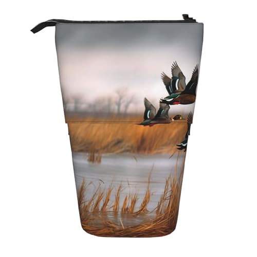 KCGSDEGV Jagd fliegende wilde Ente 3 Drucke Stehend Erweiterbar Federmäppchen Organizer für Schulstifte, Make-up & Reisen für Studenten & Künstler, Schwarz , Einheitsgröße, Schulranzen KCGSDEGV Jagd fliegende wilde Ente 3 Drucke Stehend Erweiterbar Federmäppchen Organizer für Schulstifte, Make-up & Reisen für Studenten & Künstler, Schwarz , Einheitsgröße, Schulranzen von KCGSDEGV