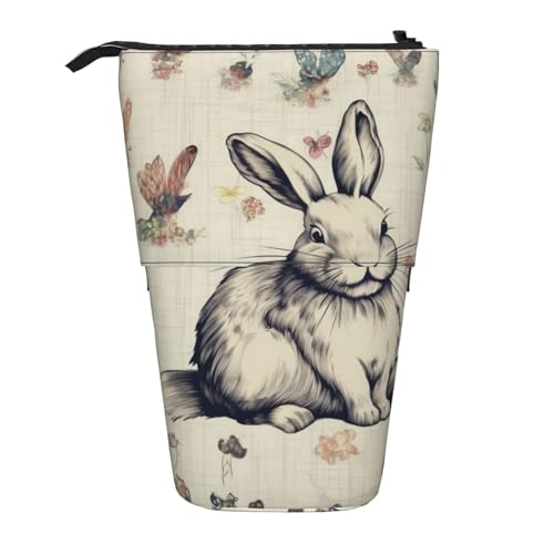 KCGSDEGV Kaninchen-Hintergrunddrucke, stehend, erweiterbar, Federmäppchen, Organizer für Schulstifte, Make-up und Reisen, für Studenten und Künstler, Schwarz , Einheitsgröße, Schulranzen KCGSDEGV Kaninchen-Hintergrunddrucke, stehend, erweiterbar, Federmäppchen, Organizer für Schulstifte, Make-up und Reisen, für Studenten und Künstler, Schwarz , Einheitsgröße, Schulranzen von KCGSDEGV