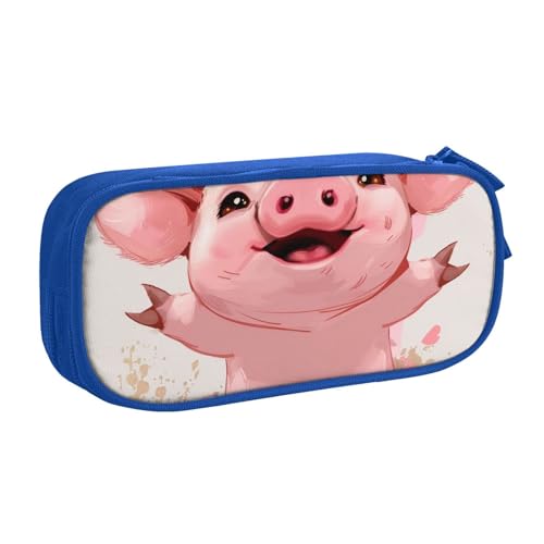 KCGSDEGV Lustiges Federmäppchen mit Bauernhoftieren für Schule, Mädchen, Jungen, großes Fassungsvermögen, niedliches Federmäppchen, Schreibwaren-Organizer, Box, schwarz, blau, Einheitsgröße, von KCGSDEGV