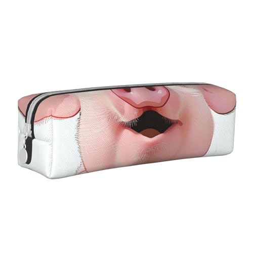 KCGSDEGV Niedliches Federmäppchen mit Bauernhoftieren im Freien, bedrucktes Leder-Federmäppchen, Stifteetui, Schule, Schreibwaren, Organizer, Stiftebox, weiß, Einheitsgröße, Schulranzen von KCGSDEGV