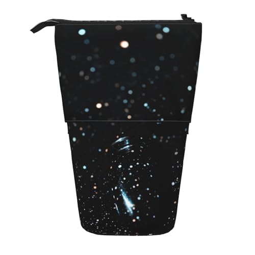 KCGSDEGV Schwarzes Federmäppchen mit Glitzer-Aufdruck, erweiterbar, Organizer für Schulstifte, Make-up und Reisen, für Studenten und Künstler, Schwarz , Einheitsgröße, Schulranzen KCGSDEGV Schwarzes Federmäppchen mit Glitzer-Aufdruck, erweiterbar, Organizer für Schulstifte, Make-up und Reisen, für Studenten und Künstler, Schwarz , Einheitsgröße, Schulranzen von KCGSDEGV