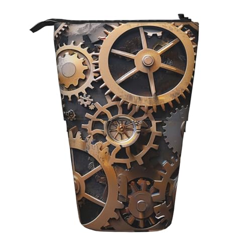 KCGSDEGV Steampunk Mechanische Zahnräder Drucke Stehend Erweiterbar Federmäppchen Organizer für Schulstifte, Make-up & Reisen für Studenten & Künstler, Schwarz , Einheitsgröße, Schulranzen KCGSDEGV Steampunk Mechanische Zahnräder Drucke Stehend Erweiterbar Federmäppchen Organizer für Schulstifte, Make-up & Reisen für Studenten & Künstler, Schwarz , Einheitsgröße, Schulranzen von KCGSDEGV