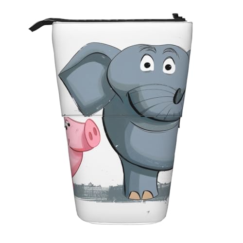 KCGSDEGV Stehendes Federmäppchen mit Elefanten- und Schweinchen-Aufdruck, erweiterbar, Organizer für Schulstifte, Make-up und Reisen, für Studenten und Künstler, Schwarz , Einheitsgröße, Schulranzen KCGSDEGV Stehendes Federmäppchen mit Elefanten- und Schweinchen-Aufdruck, erweiterbar, Organizer für Schulstifte, Make-up und Reisen, für Studenten und Künstler, Schwarz , Einheitsgröße, Schulranzen von KCGSDEGV