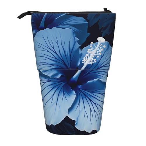 KCGSDEGV Stehendes erweiterbares Federmäppchen mit blauem Hibiskusdruck, Organizer für Schulstifte, Make-up und Reisen, für Studenten und Künstler, Schwarz , Einheitsgröße, Schulranzen KCGSDEGV Stehendes erweiterbares Federmäppchen mit blauem Hibiskusdruck, Organizer für Schulstifte, Make-up und Reisen, für Studenten und Künstler, Schwarz , Einheitsgröße, Schulranzen von KCGSDEGV