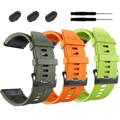 26mm Uhrenband ， für geeignet für Garmin Fenix 7x Pro Epix Pro 51mm Fenix 6x Uhrenband Fenix 5x plus Silikon Armband Fenix 6x Pro Abstieg MK2i MK3I 51mm SmartWatch Armband von KCHSRKHXC